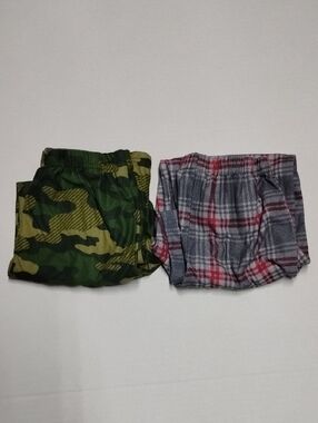 Up Late Flannel Lounge Pants - Gray & Green Plaid M 6/8